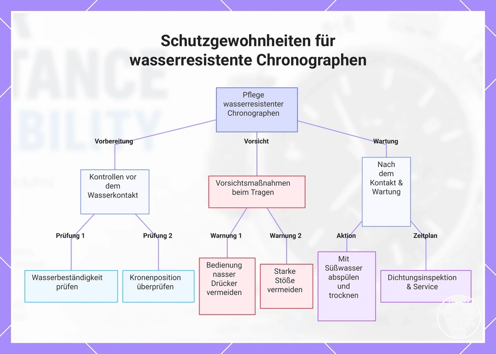 Schutzgewohnheiten für wasserresistente Chronographen