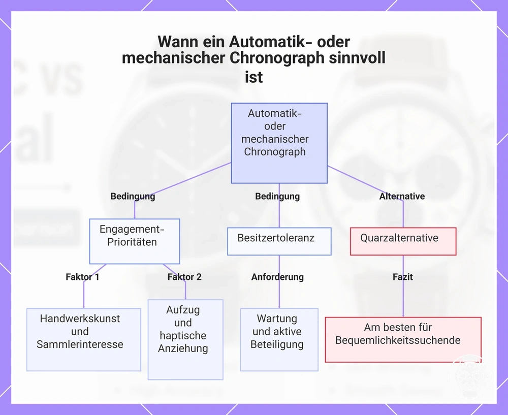Wann ein Automatik- oder mechanischer Chronograph sinnvoll ist