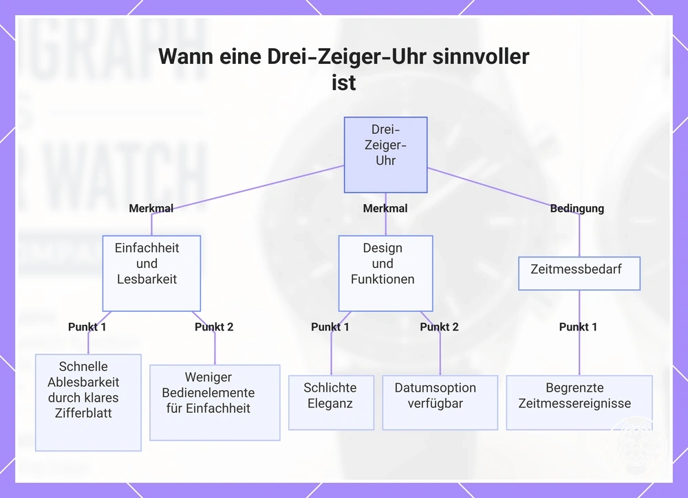 Wann eine Drei-Zeiger-Uhr sinnvoller ist