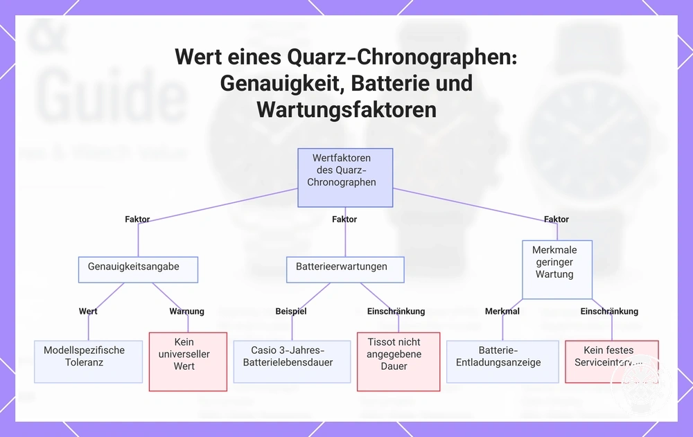 Wert eines Quarz-Chronographen: Genauigkeit, Batterie und Wartungsfaktoren