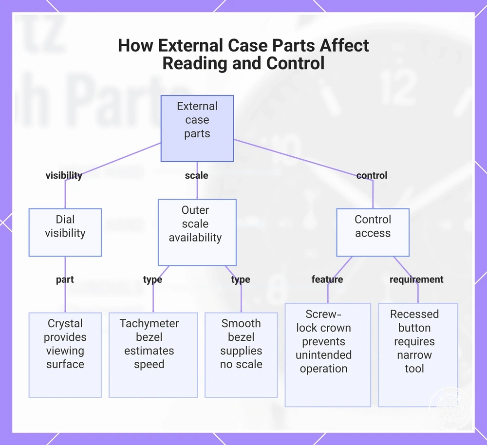 How External Case Parts Affect Reading and Control