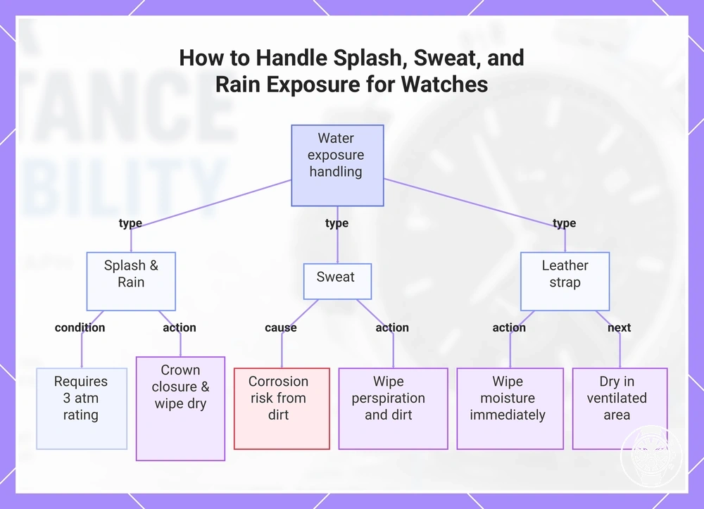 How to Handle Splash, Sweat, and Rain Exposure for Watches