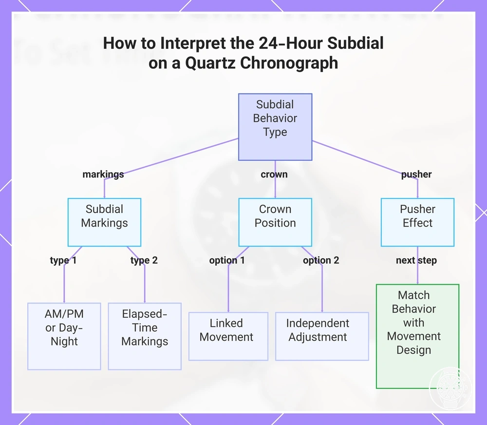 How to Interpret the 24-Hour Subdial on a Quartz Chronograph