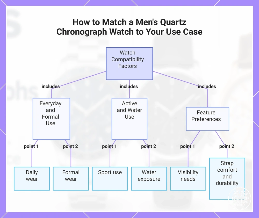 How to Match a Men's Quartz Chronograph Watch to Your Use Case