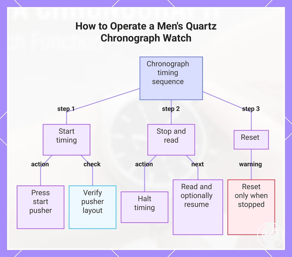 How to Operate a Men's Quartz Chronograph Watch