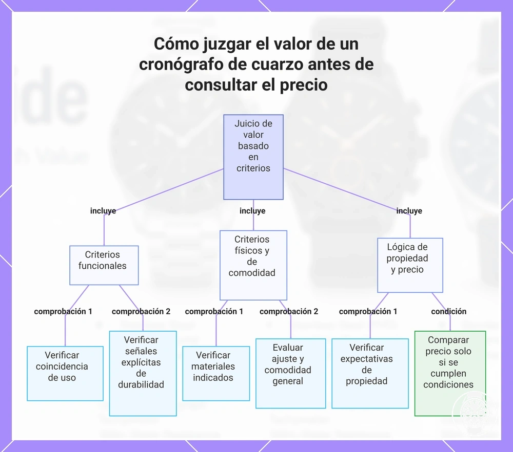 Cómo juzgar el valor de un cronógrafo de cuarzo antes de consultar el precio