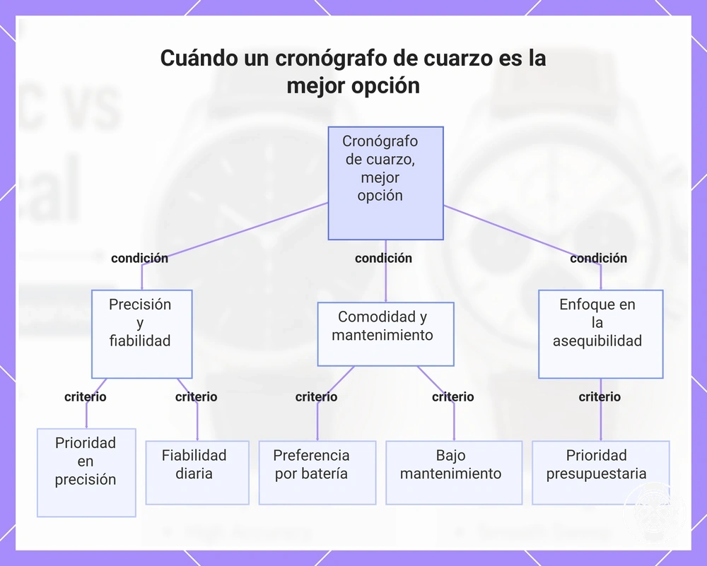 Cuándo un cronógrafo de cuarzo es la mejor opción
