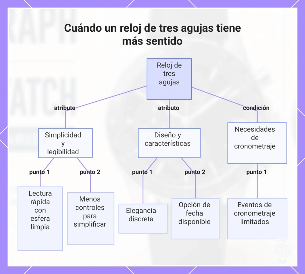 Cuándo un reloj de tres agujas tiene más sentido