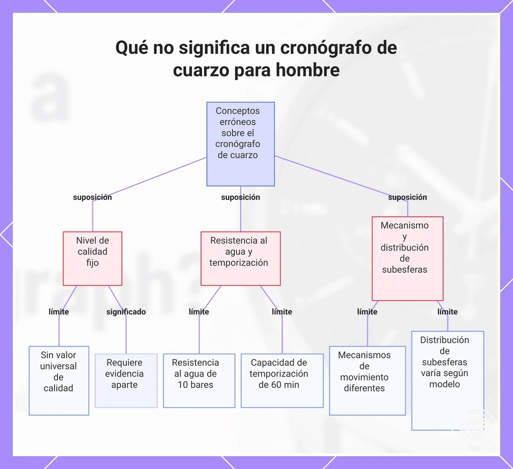 Qué no significa un cronógrafo de cuarzo para hombre