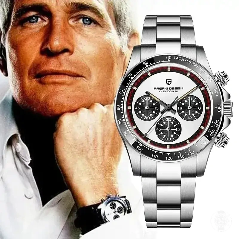 Montre chronographe business à quartz pour homme de 40 mm avec verre saphir et cadran multifonction