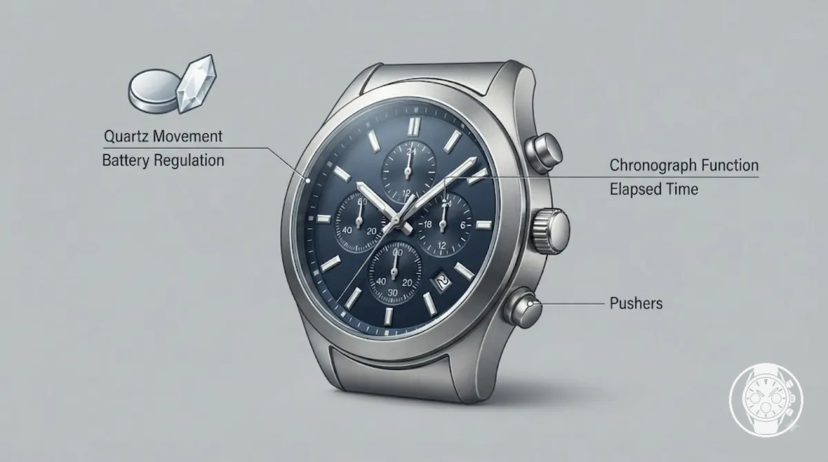 Ce qui fait montre chronographe quartz
