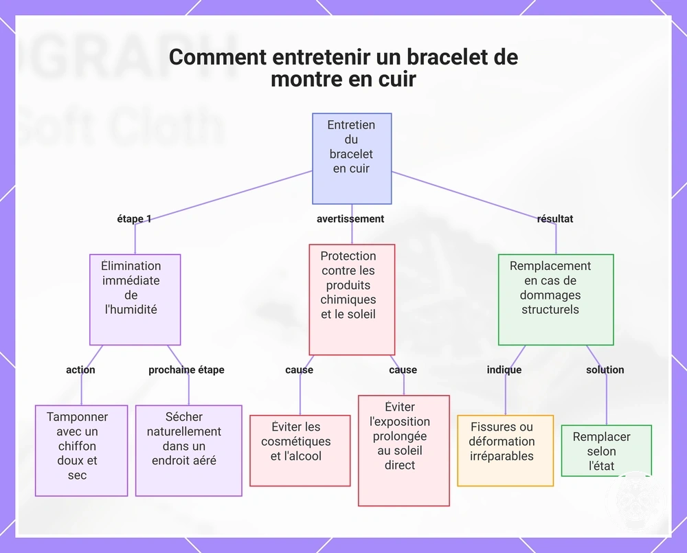Comment entretenir un bracelet de montre en cuir