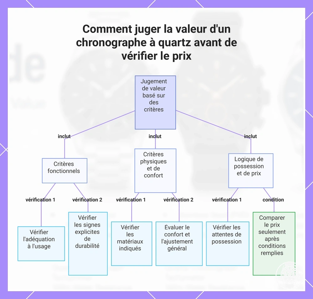 Comment juger la valeur d'un chronographe à quartz avant de vérifier le prix