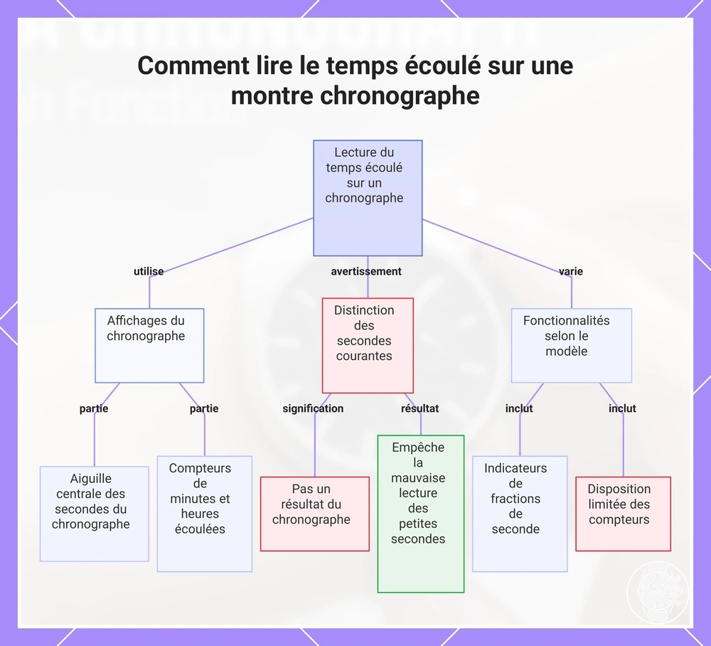 Comment lire le temps écoulé sur une montre chronographe
