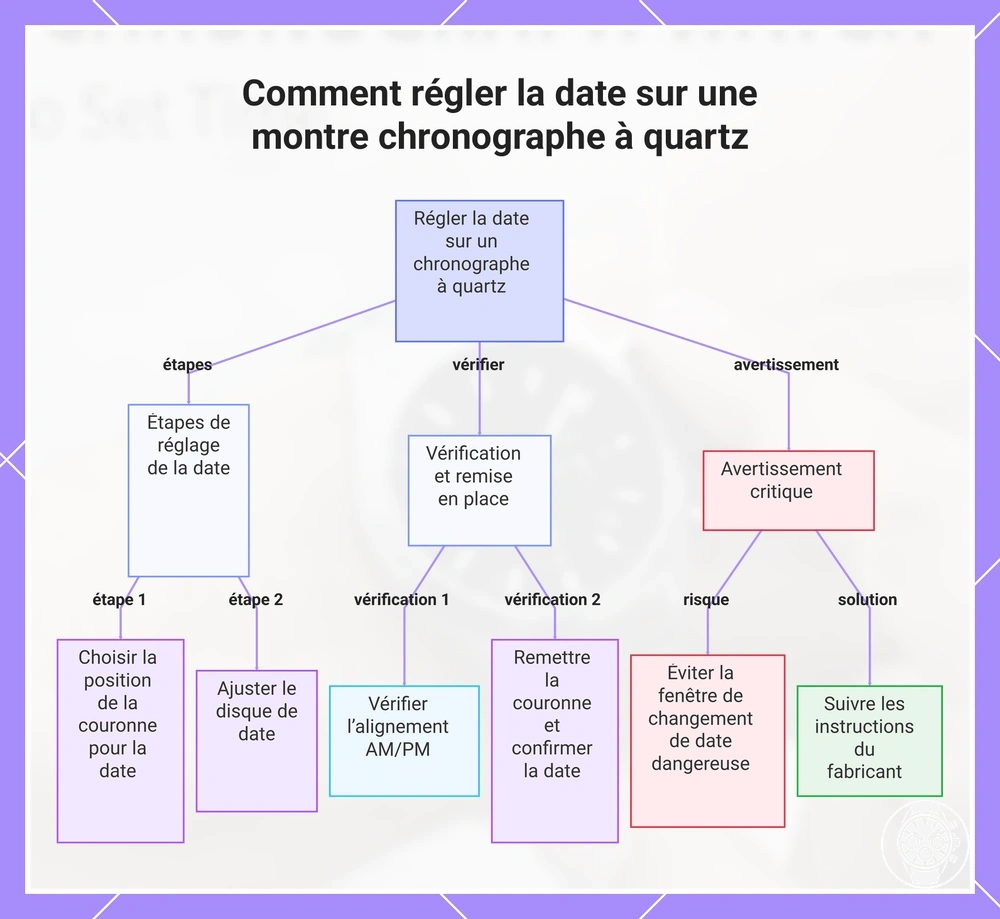 Comment régler la date sur une montre chronographe à quartz