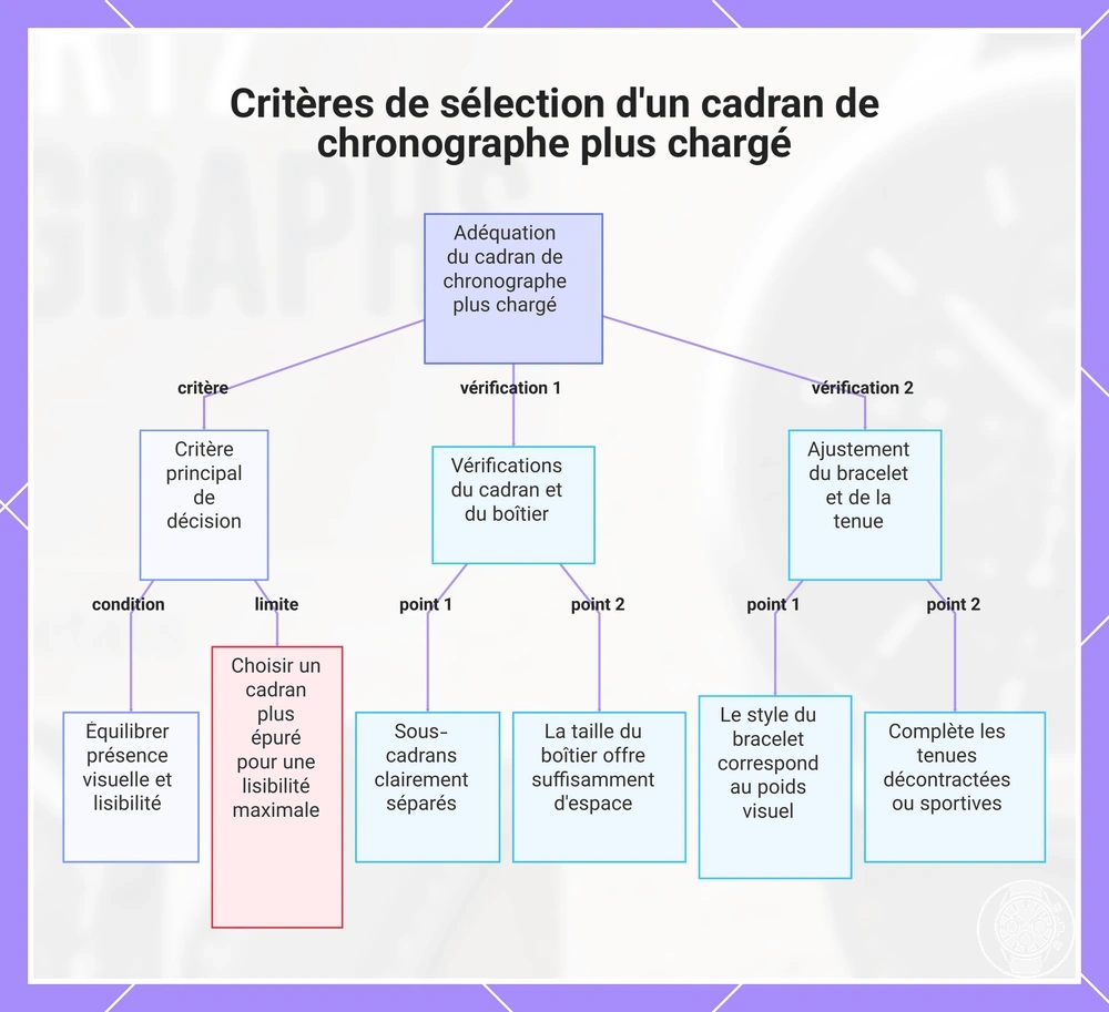 Critères de sélection d'un cadran de chronographe plus chargé