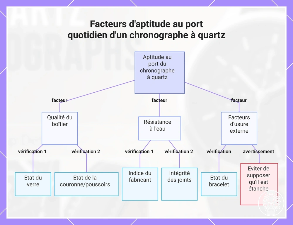 Facteurs d'aptitude au port quotidien d'un chronographe à quartz