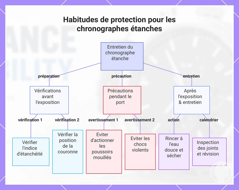 Habitudes de protection pour les chronographes étanches