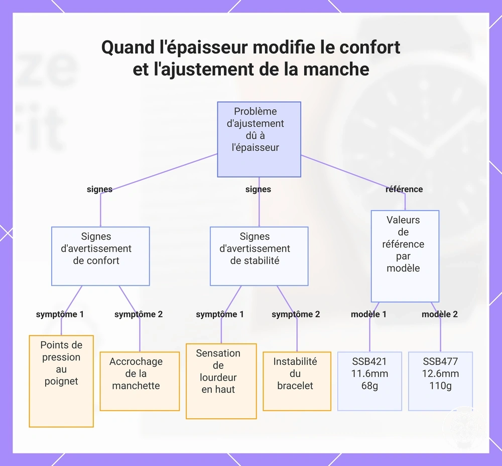 Quand l'épaisseur modifie le confort et l'ajustement de la manche