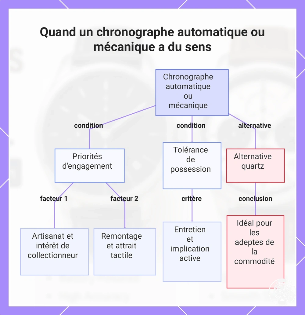 Quand un chronographe automatique ou mécanique a du sens