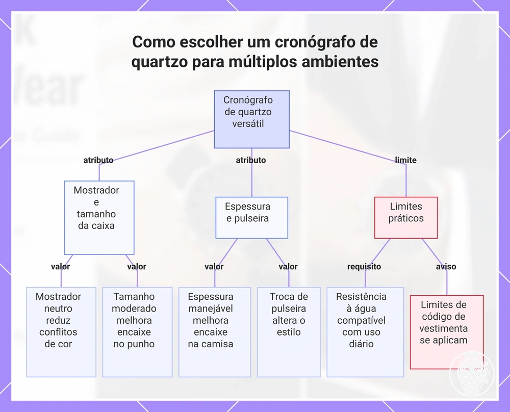 Como escolher um cronógrafo de quartzo para múltiplos ambientes