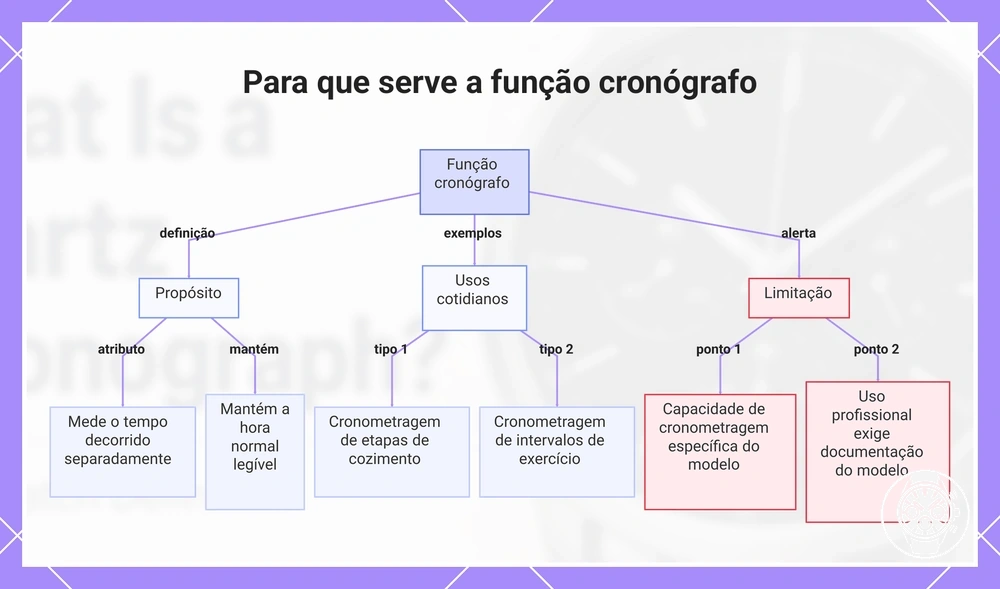 Para que serve a função cronógrafo
