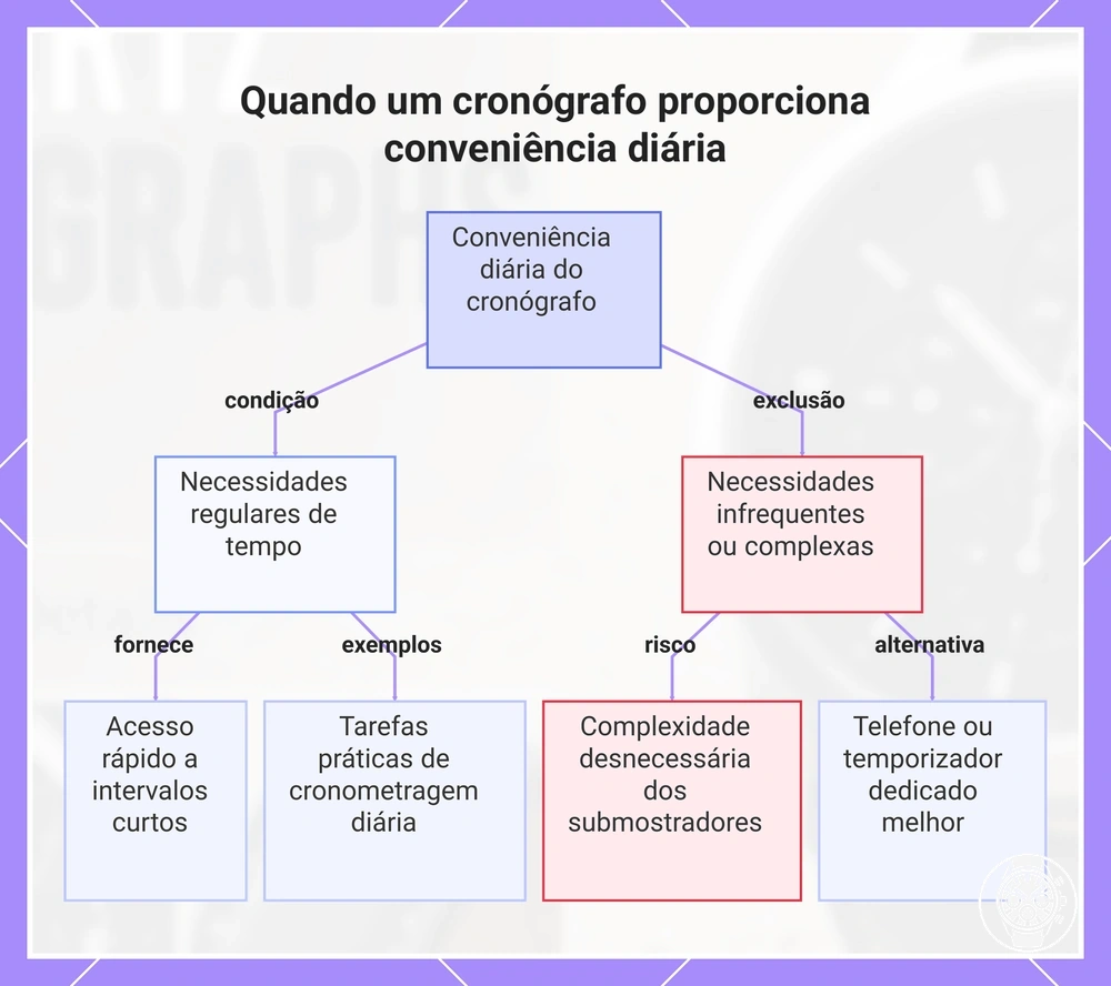 Quando um cronógrafo proporciona conveniência diária