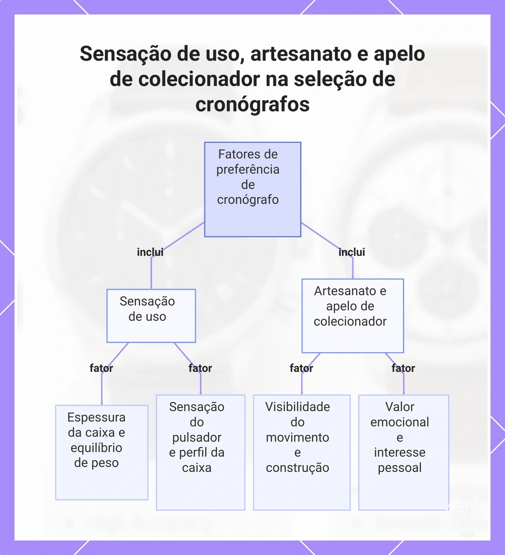Sensação de uso, artesanato e apelo de colecionador na seleção de cronógrafos