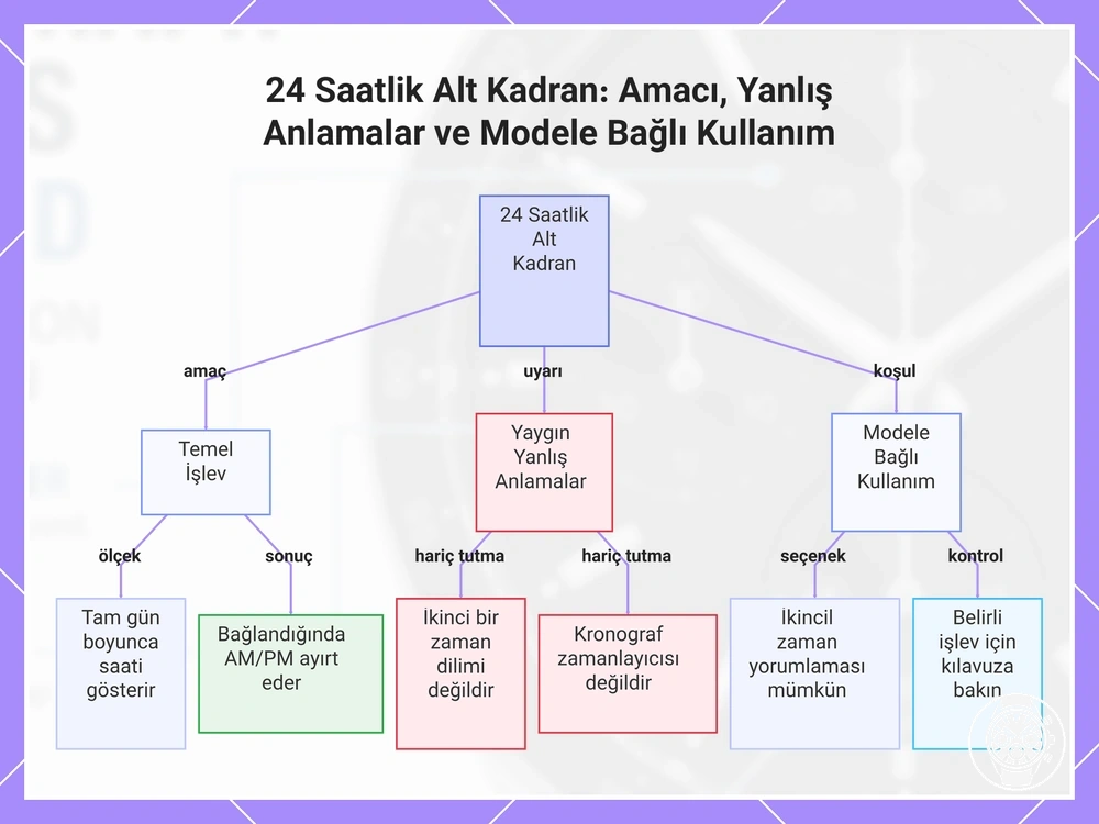 24 Saatlik Alt Kadran: Amacı, Yanlış Anlamalar ve Modele Bağlı Kullanım