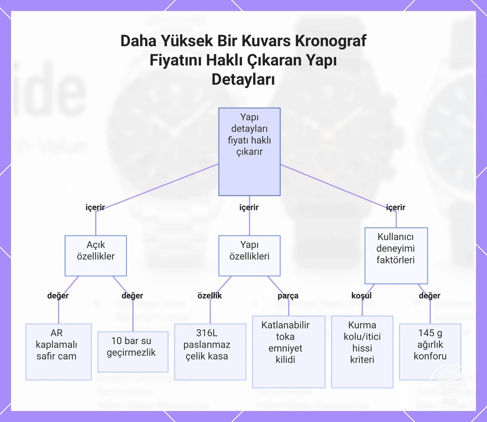 Daha Yüksek Bir Kuvars Kronograf Fiyatını Haklı Çıkaran Yapı Detayları