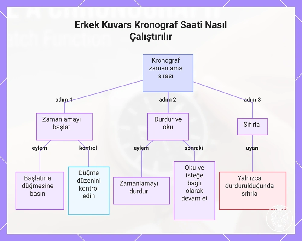 Erkek Kuvars Kronograf Saati Nasıl Çalıştırılır