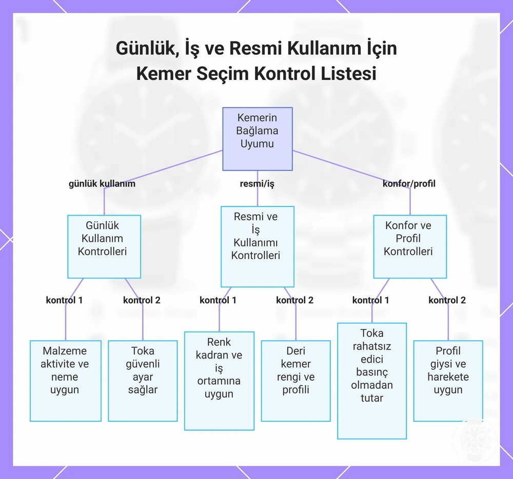 Günlük, İş ve Resmi Kullanım İçin Kemer Seçim Kontrol Listesi