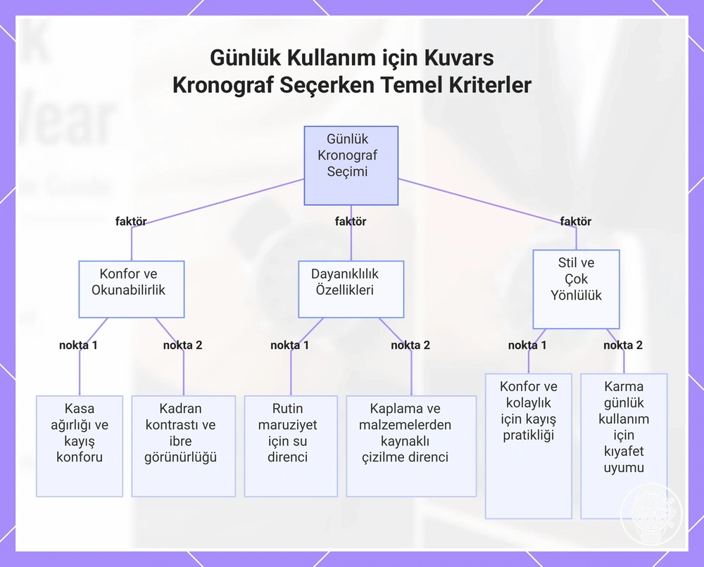 Günlük Kullanım için Kuvars Kronograf Seçerken Temel Kriterler