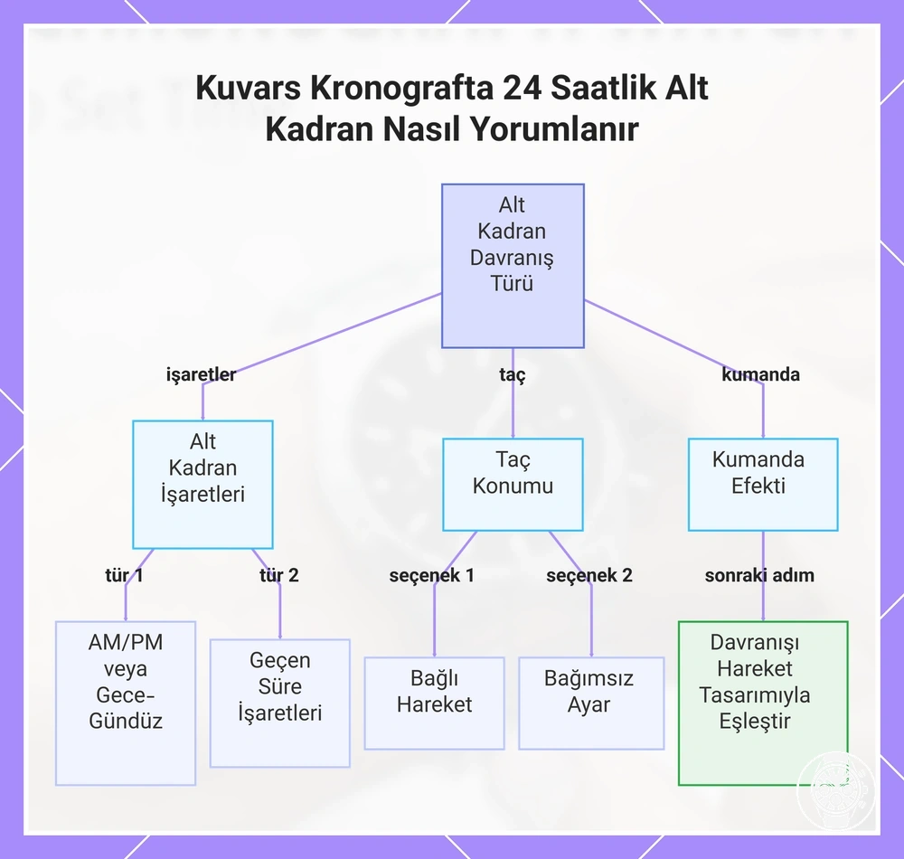 Kuvars Kronografta 24 Saatlik Alt Kadran Nasıl Yorumlanır