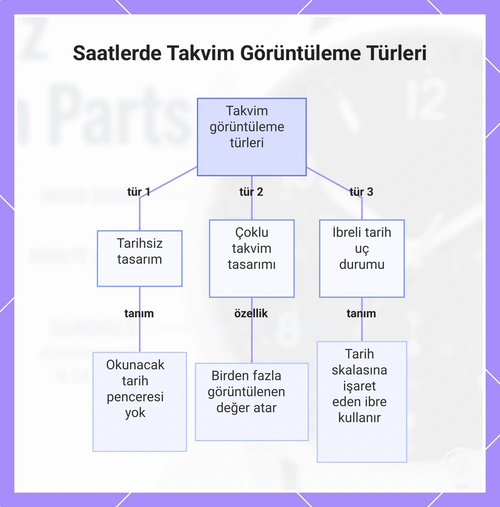 Saatlerde Takvim Görüntüleme Türleri