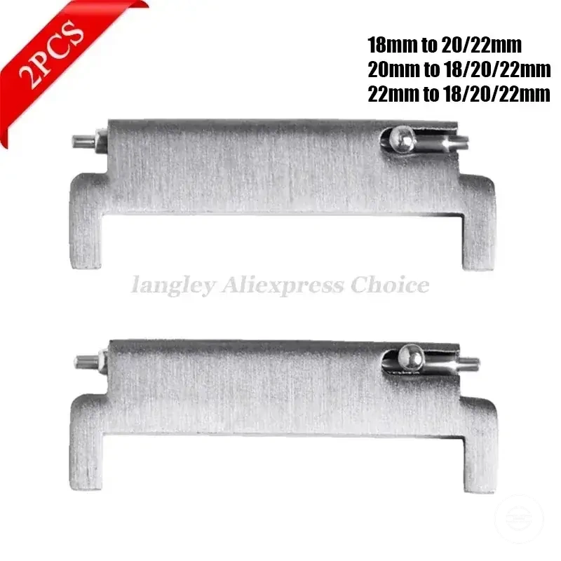 Two quick release watch band adapters with spring bar connectors