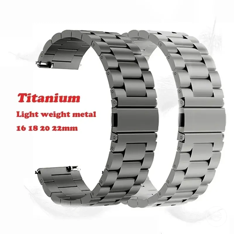 Pulseira metálica de titânio para relógio com engate rápido e design universal de reposição