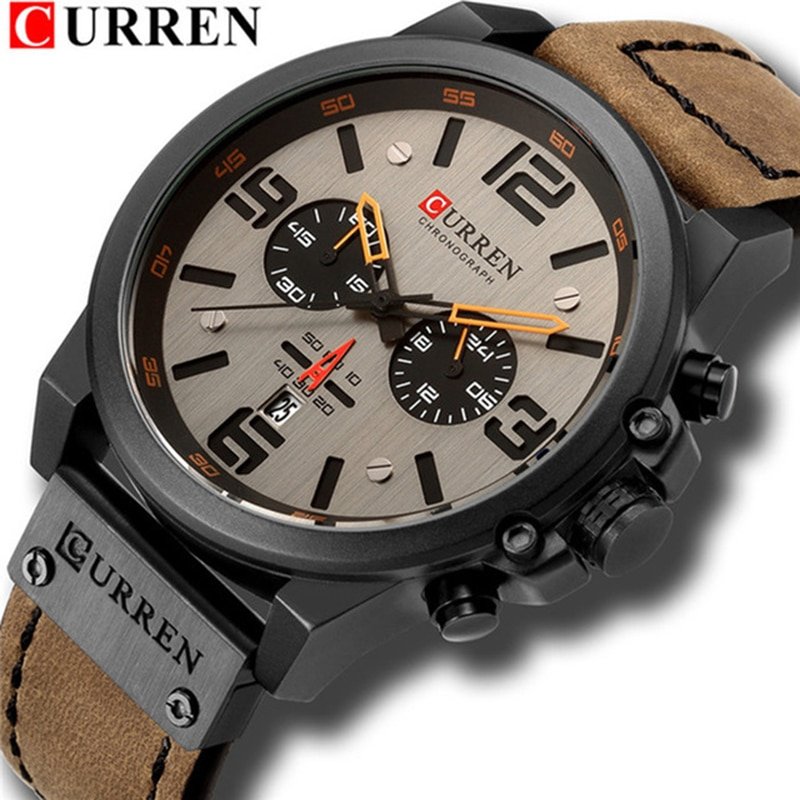 montre maroc pas cher curren couleur marron