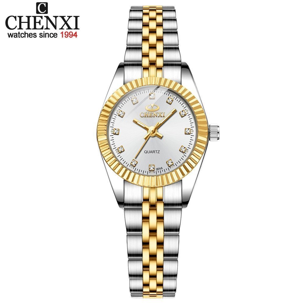 CHENXI montre de luxe pour femmes en acier inoxydable Quartz diamant tanche l gante la mode CHENXI montre de luxe pour femmes en acier inoxydable Quartz diamant tanche l gante la mode