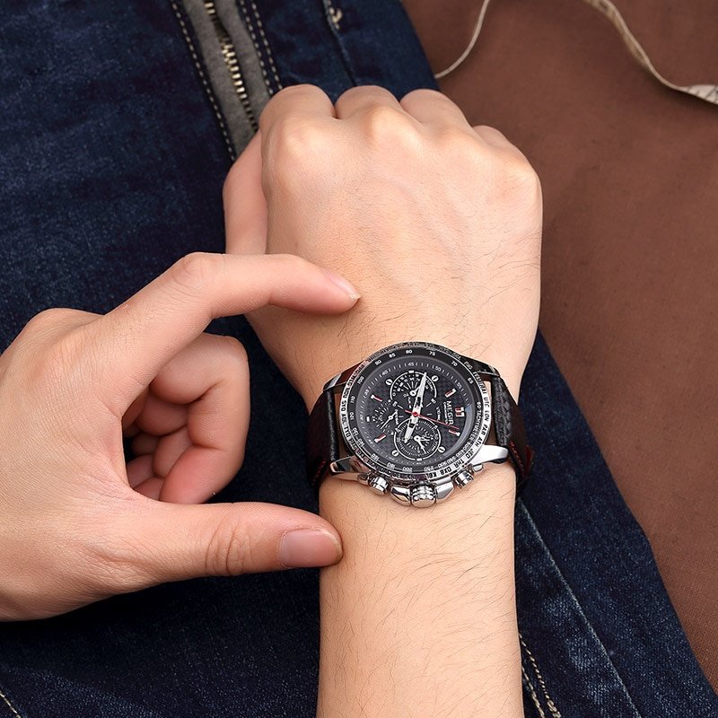 MEGIR montre bracelet en cuir Quartz pour hommes marque de luxe mode lumineuse tanche tendance d 5
