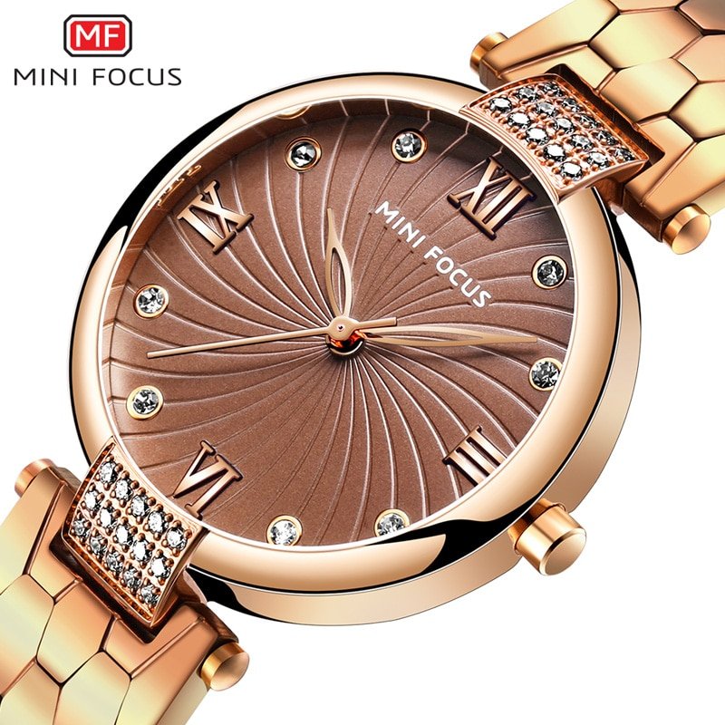 MINI FOCUS montre bracelet analogique Quartz en acier inoxydable pour femme horloge de luxe Simple pour 2 MINI FOCUS montre bracelet analogique Quartz en acier inoxydable pour femme horloge de luxe Simple pour 2