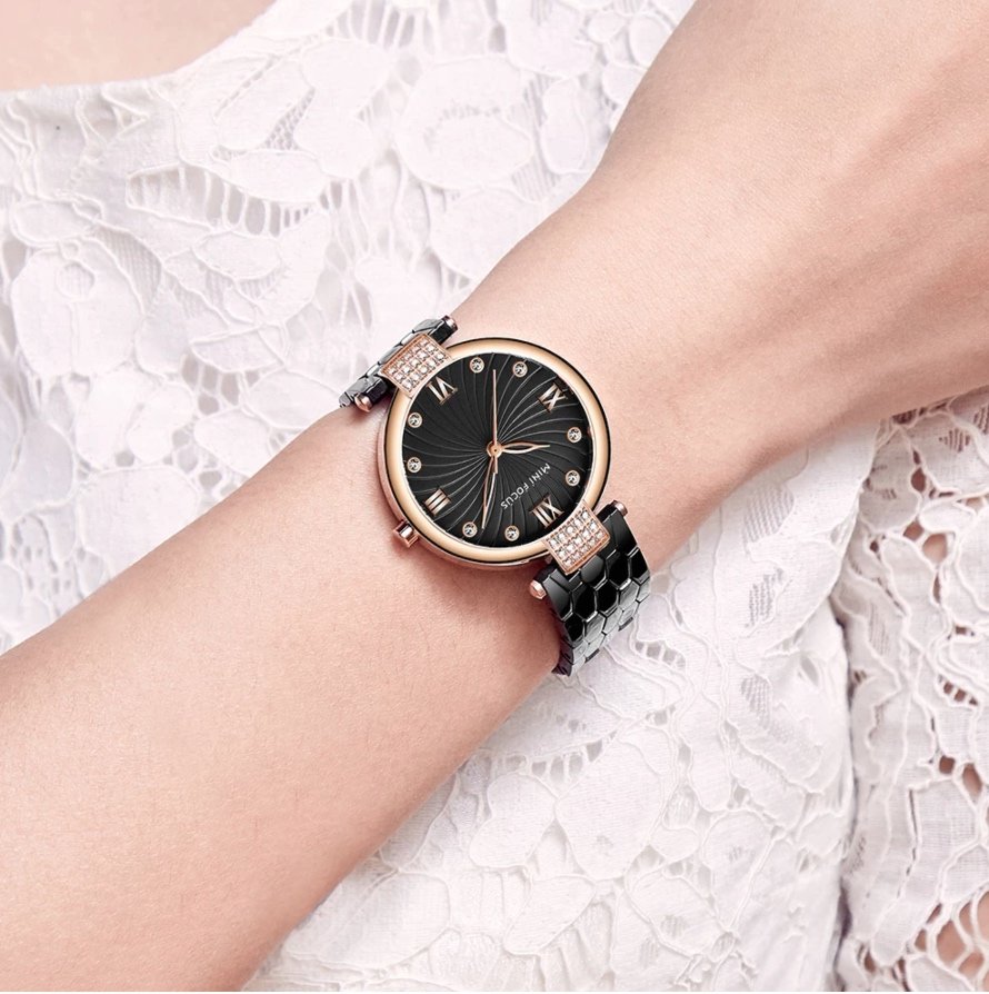 Montre MINI FOCUS MF01 Bracelet en Acier Noir pour Femme 5 Montre MINI FOCUS MF01 Bracelet en Acier Noir pour Femme 5