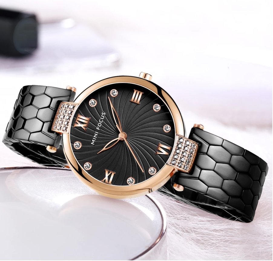 Montre MINI FOCUS MF01 Bracelet en Acier Noir pour Femme 6 Montre MINI FOCUS MF01 Bracelet en Acier Noir pour Femme 6