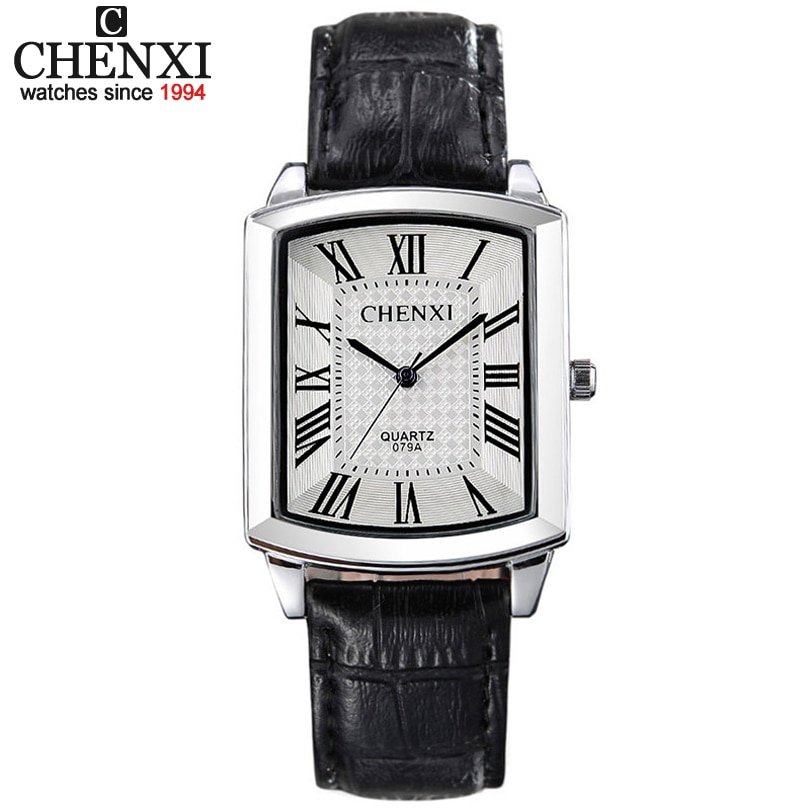 Montres Quartz pour Couple et hommes marque de luxe cadran carr la mode bracelet en