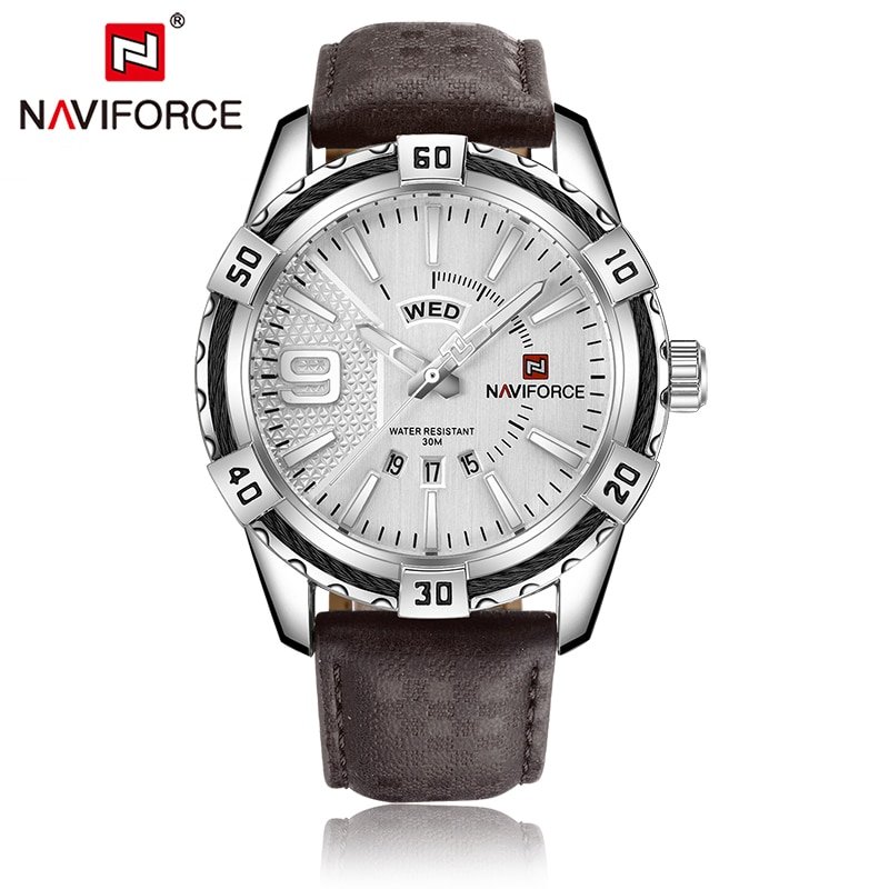NAVIFORCE montre bracelet Quartz pour homme tanche la mode militaire sport Date nouvelle collection 1
