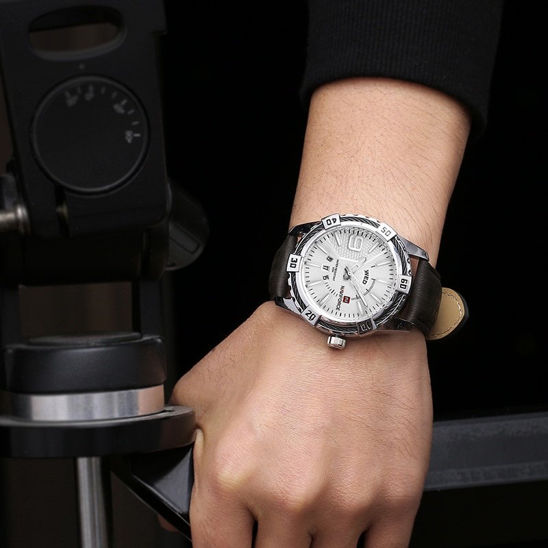 NAVIFORCE montre bracelet Quartz pour homme tanche la mode militaire sport Date nouvelle collection 5