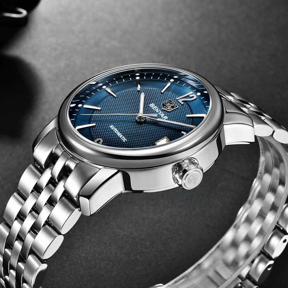 BENYAR montre bracelet d alarme m canique pour hommes tanche haute qualit automatique luxe acier reloj 1