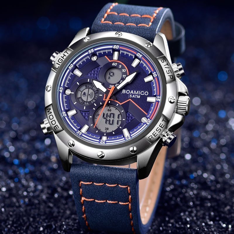 Bomigo montre bracelet de Sport pour hommes tanche mode militaire analogique chronographe Quartz analogique nouvelle collection