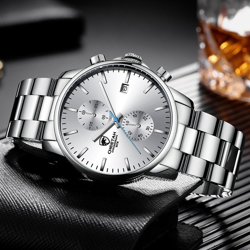 CHEETAH montre bracelet Quartz pour hommes marque de luxe affaires avec chronographe calendrier 1
