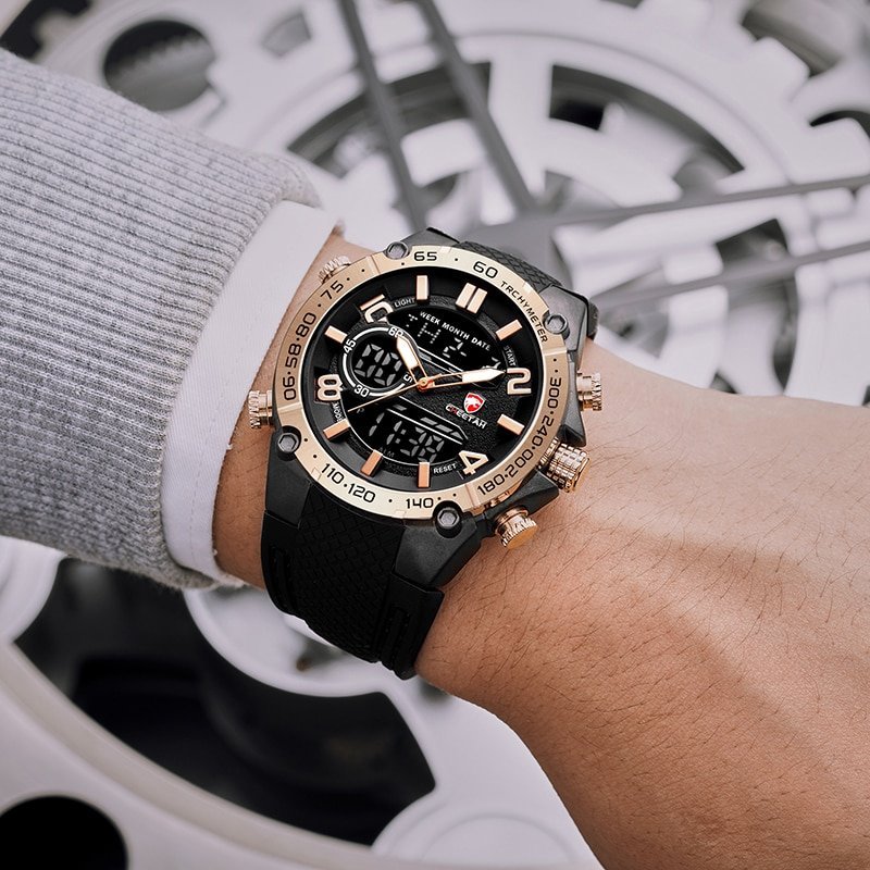 CHEETAH montre num rique de Sport militaire pour hommes marque de luxe tanche Quartz double affichage 5 CHEETAH montre num rique de Sport militaire pour hommes marque de luxe tanche Quartz double affichage 5